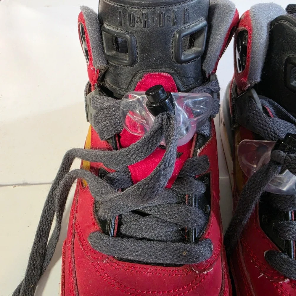 Jordan Spizike Gym Red Black Grey Sneakers 317321-601 Kids Size 3.5Y